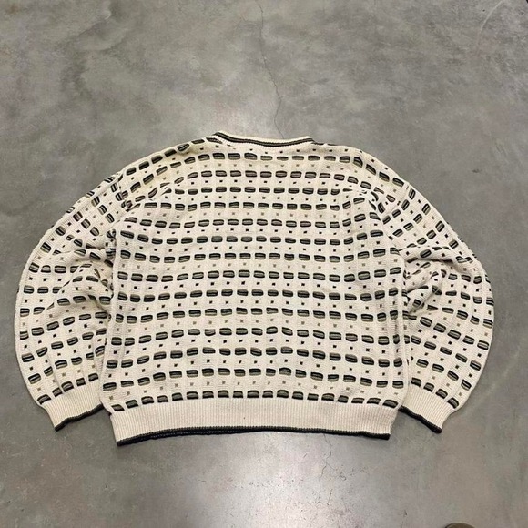 Vintage y2k 90s earthtones cream paisley knit sweater - Picture 5 of 5